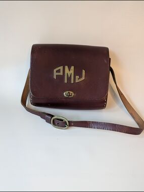 Thom Hird "Villager" Leather Crossbody Bag in Dark Brown